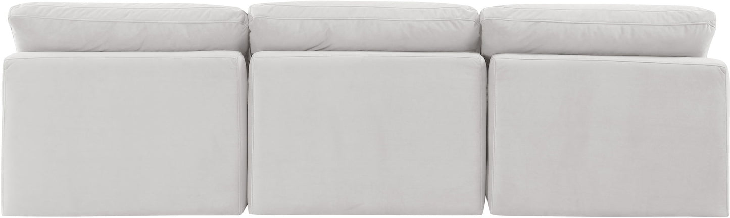 Indulge - Velvet 3 Seat Modular Armless Sofa