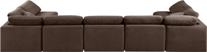 Indulge - Velvet 7 Piece Modular U-Shaped Sectional