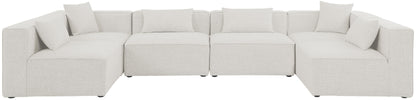 Cube - Linen 6 Piece Modular Armless Sectional