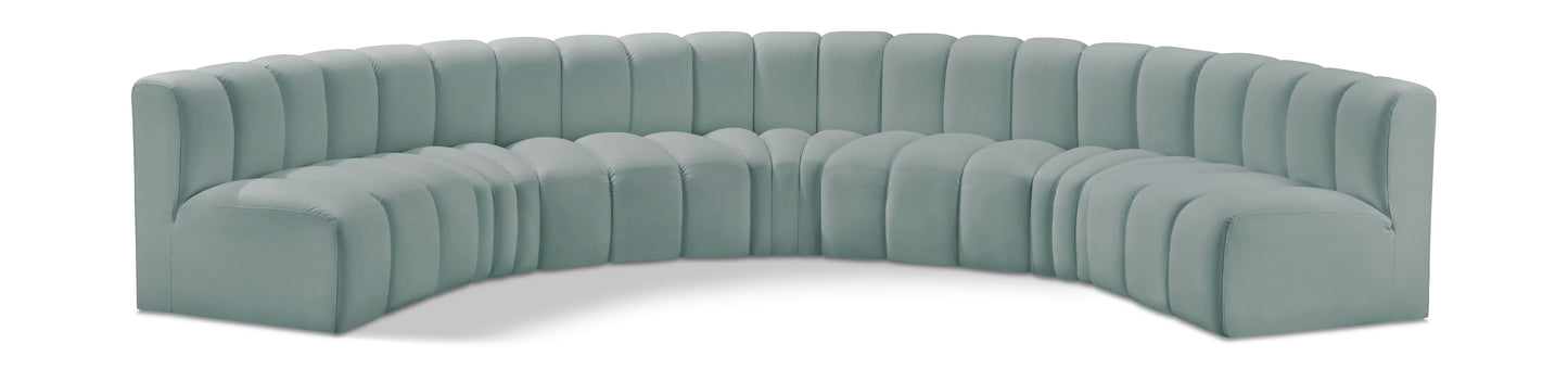 Arc - Faux Leather 7 Piece U-Shaped Modular Sofa