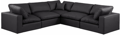 Comfy - 5 Piece Faux Leather Modular Corner Sectional