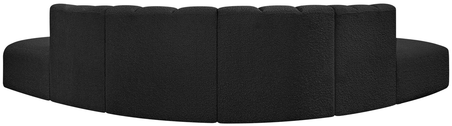 Arc - Boucle Fabric 6 Piece Corner Modular Sofa