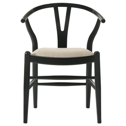 Crestmont - Wood Wishbone Dining Side Chair (Set of 2) - Black