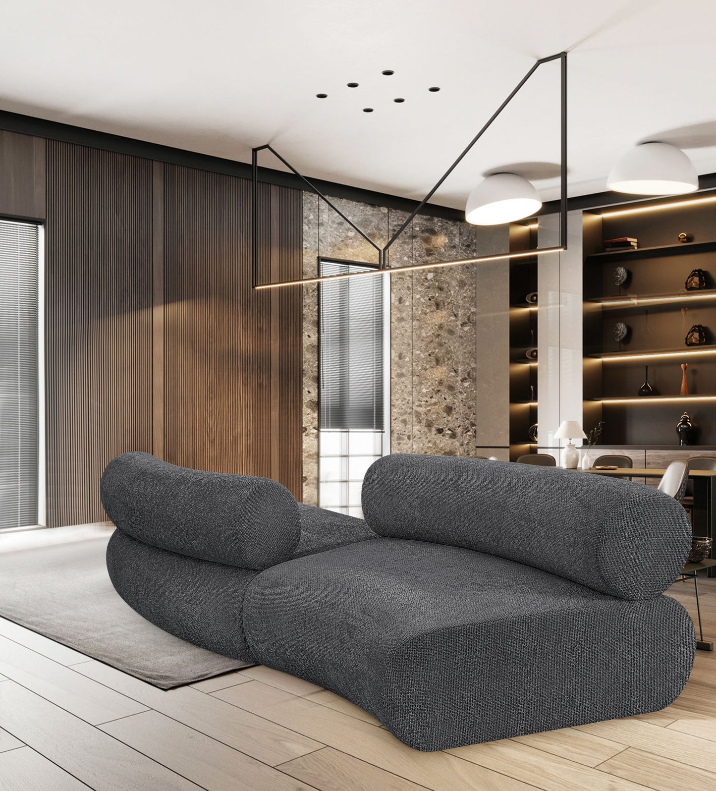 Bale - 2 Piece Curved Modular Sofa