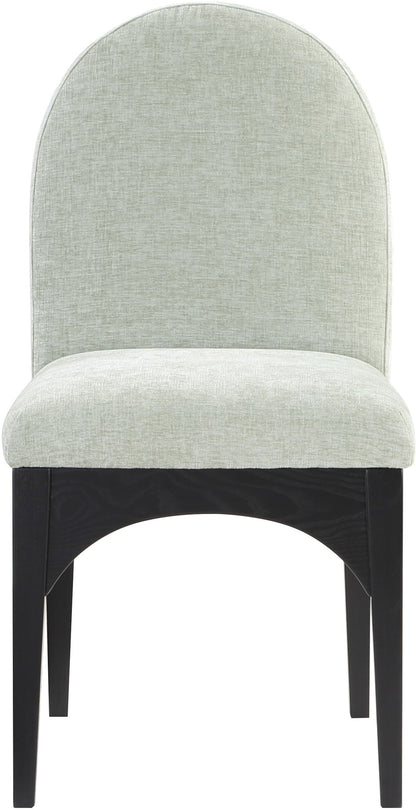 Waldorf - Chenille Dining Side Chair With Black Legs