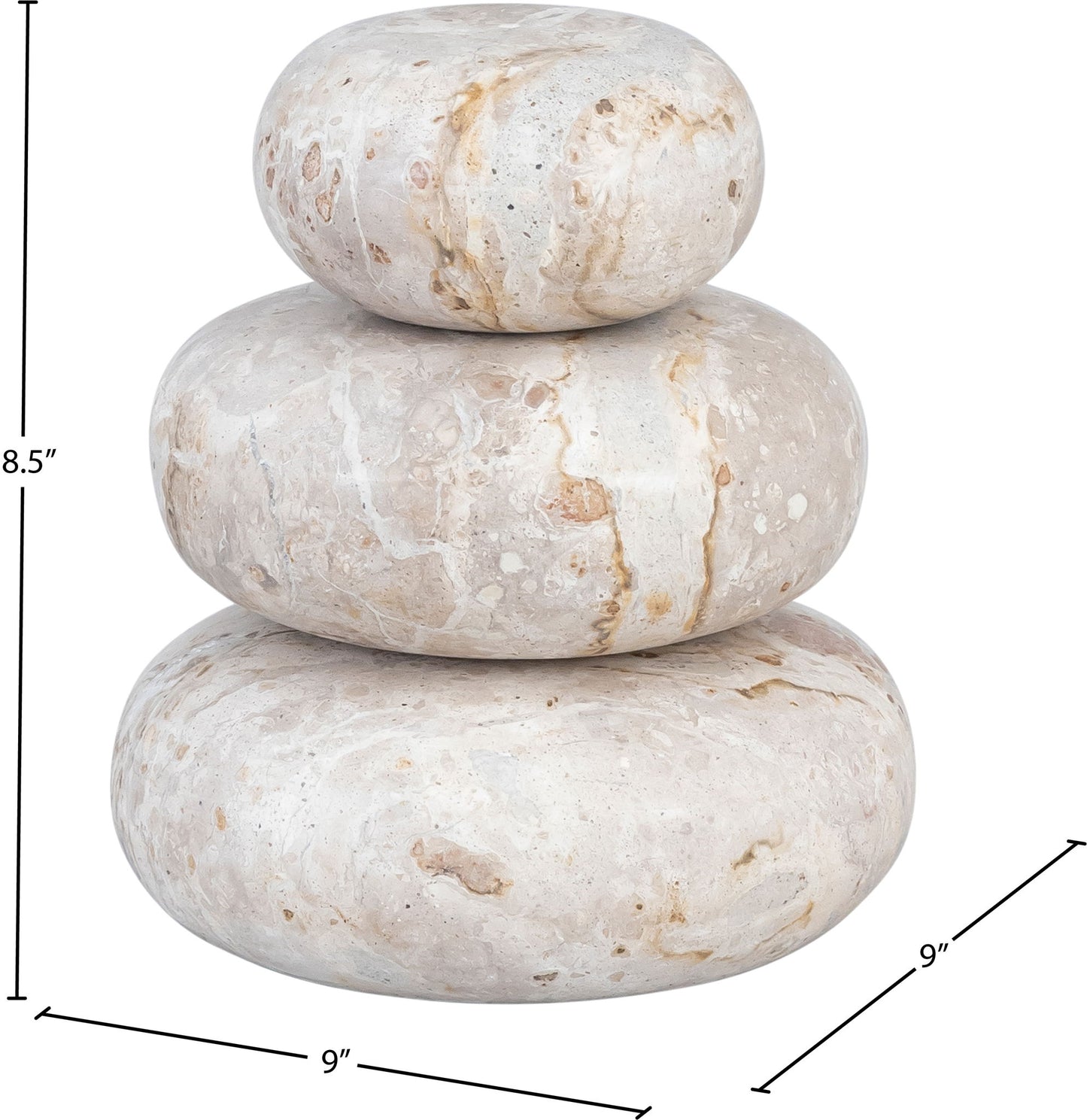 Pumpkin - 3 Piece Marble Decorative Object