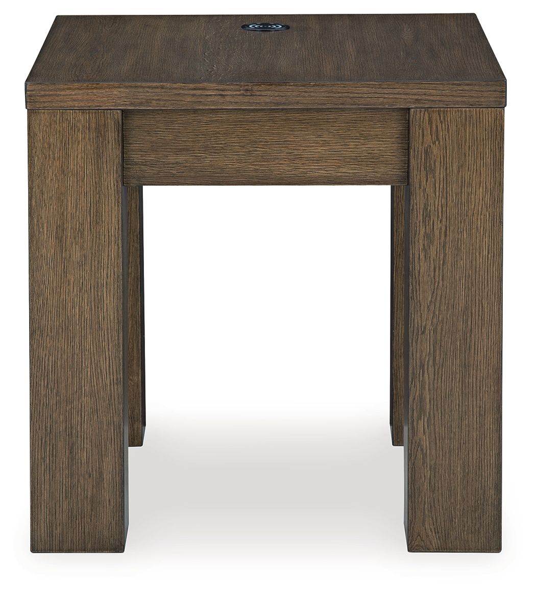 Rosswain - Square End Table - Warm Brown