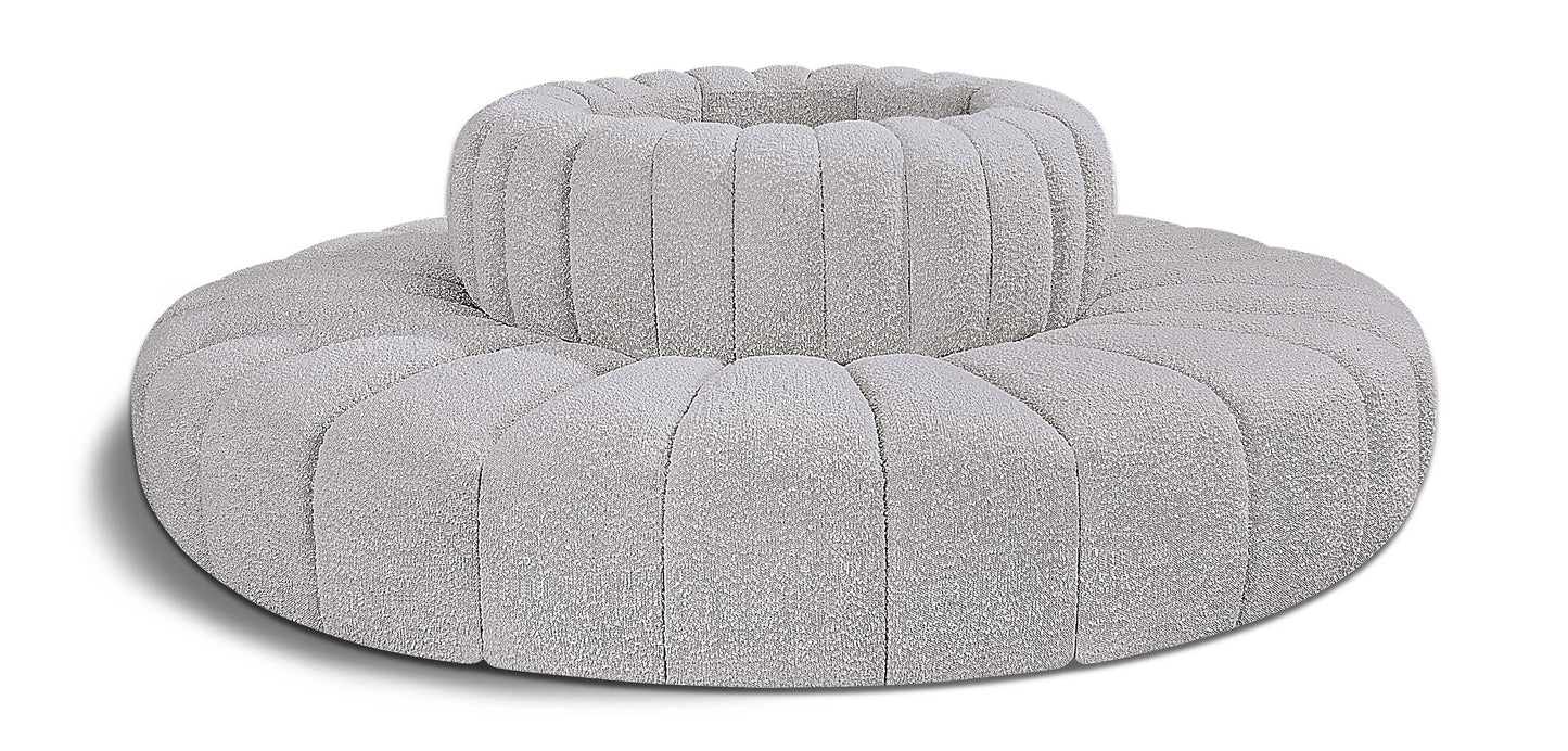Arc - Boucle Fabric 8 Piece Round Modular Sofa