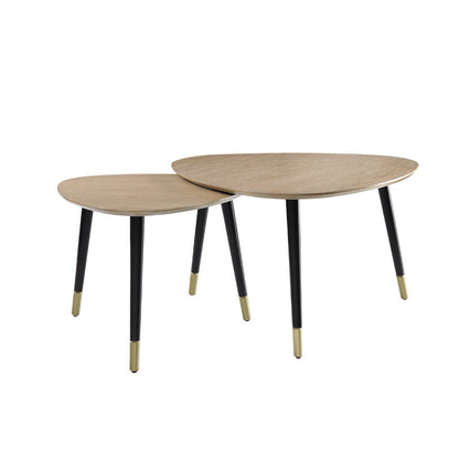 Allison - Nesting Table Set - Natural & Black