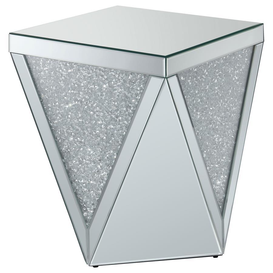 Amore - Square Mirrored Acrylic Crystal Table