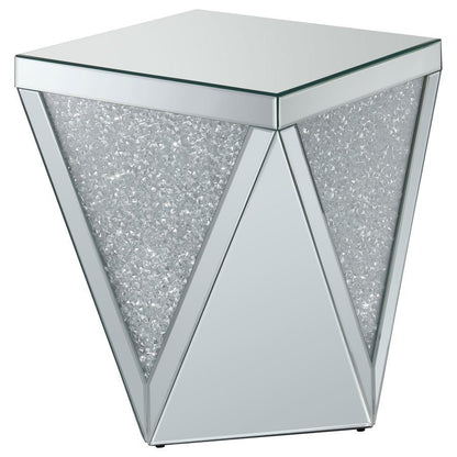 Amore - Square Mirrored Acrylic Crystal Table