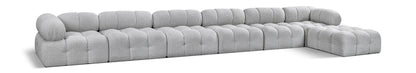Ames - 7 Piece Boucle Fabric Modular L-Shaped Sectional