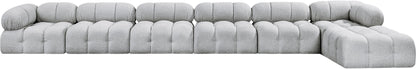 Ames - 7 Piece Boucle Fabric Modular L-Shaped Sectional
