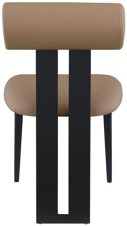 Dario - Faux Leather Dining Chair With Black Frame (Set of 2)