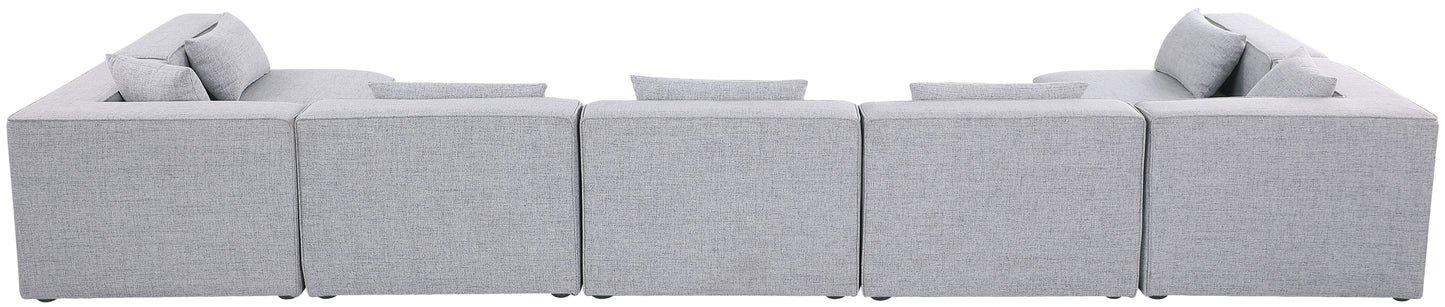 Cube - Linen 7 Piece Modular U-Shaped Sectional