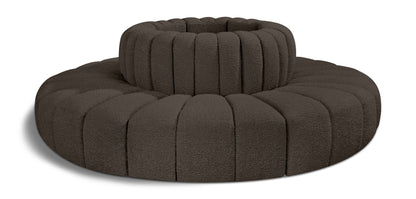 Arc - Boucle Fabric 8 Piece Round Modular Sofa