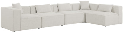 Cube - Linen 5 Piece Modular Sectional