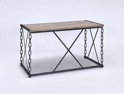 Jodie - Console Table (Same 92248) - Rustic Oak & Antique Black