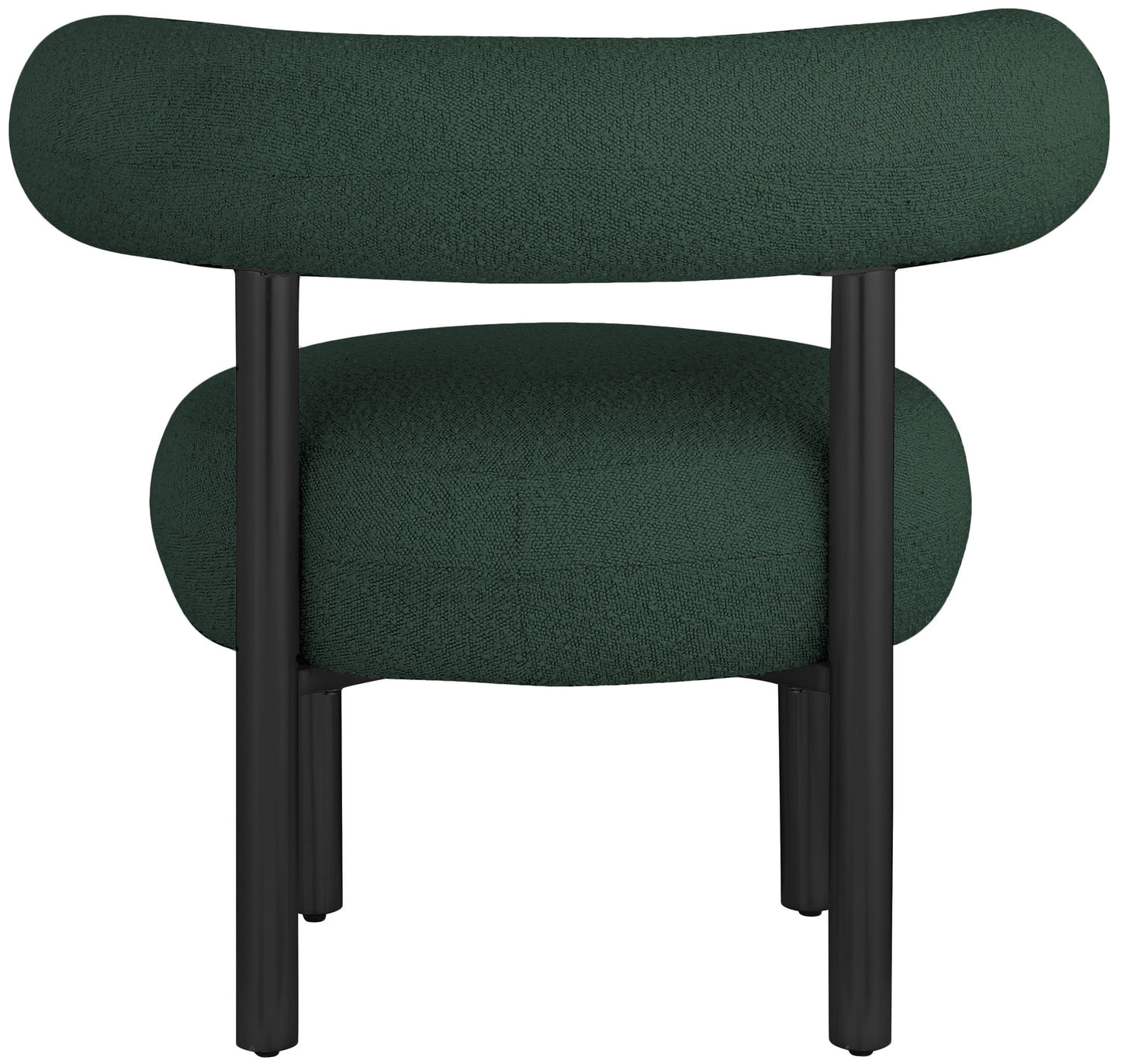 Bordeaux - Boucle Fabric Accent Chair With Black Legs