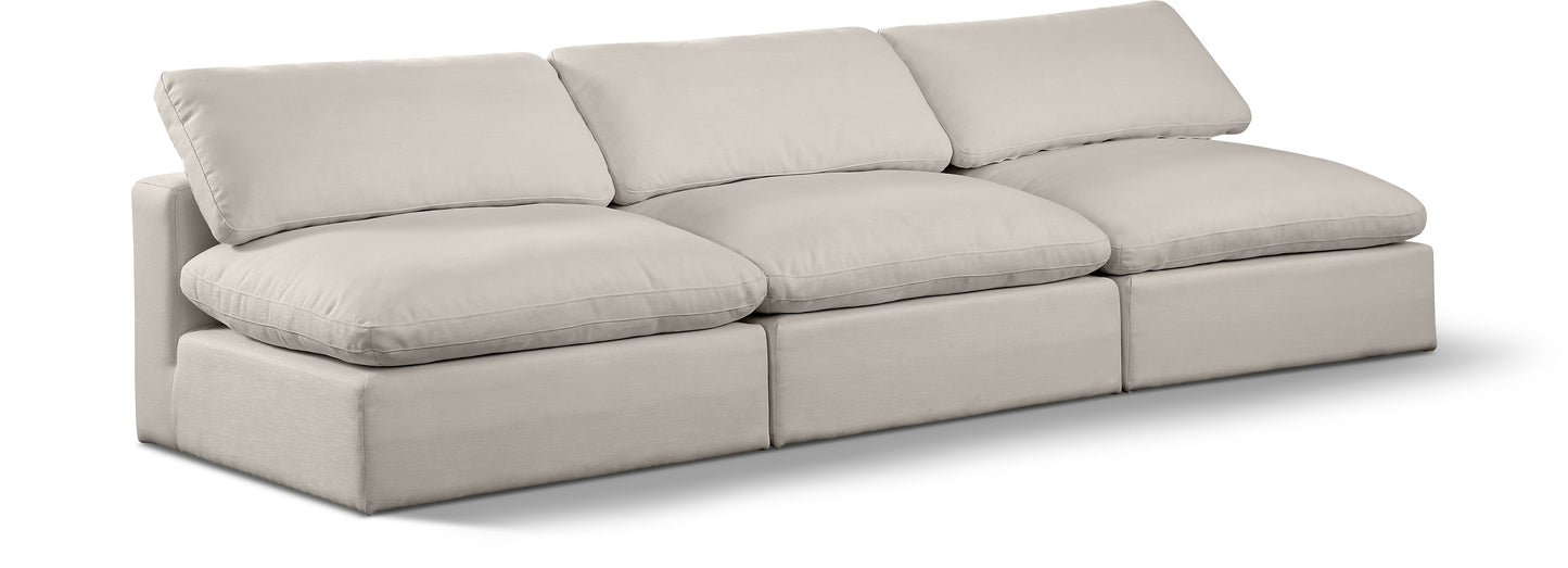 Comfy - Linen Modular Armless Sofa 3 Seats