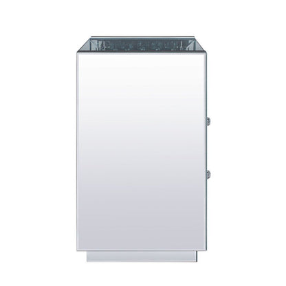 Nysa - 20" X 14" Accent Table - Mirrored & Faux Crystals