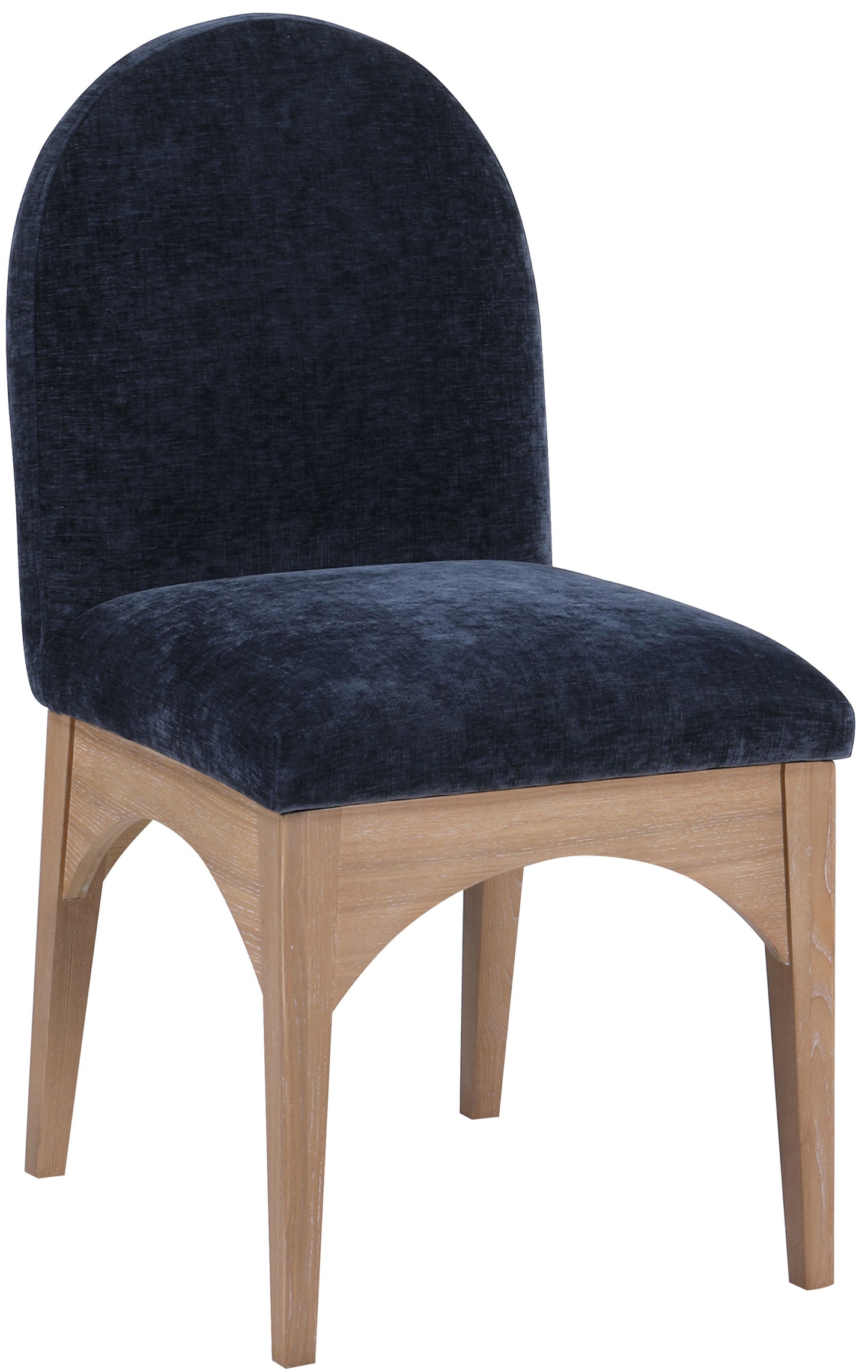 Waldorf - Chenille Dining Side Chair With Natural Legs