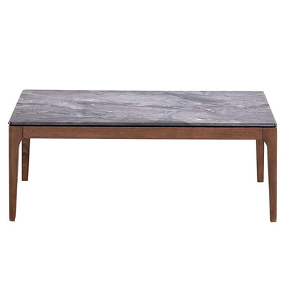 Bevis - Coffee Table - Engineered Stone Top & Walnut