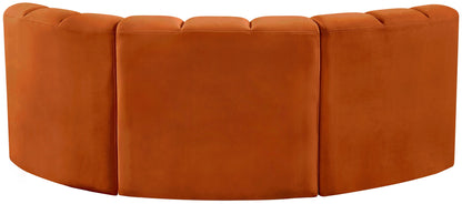 Arc - Velvet 3 Piece Modular U-Shaped Sofa