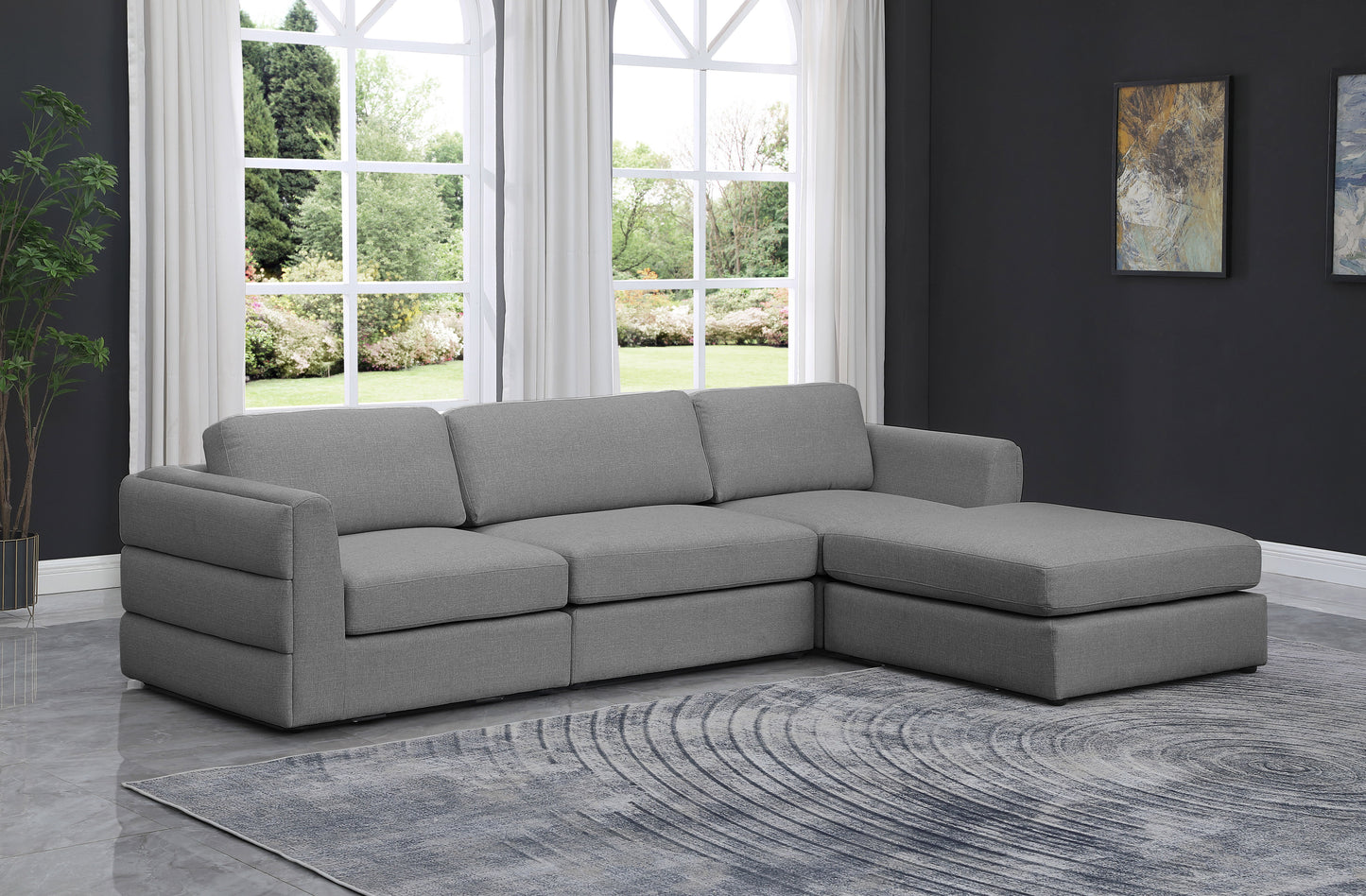 Beckham - 4 Piece Modular L-Sahped Sectional