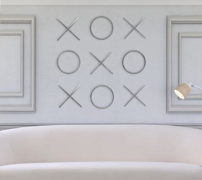 XOXO - Steel Wall Decor - Pearl Silver