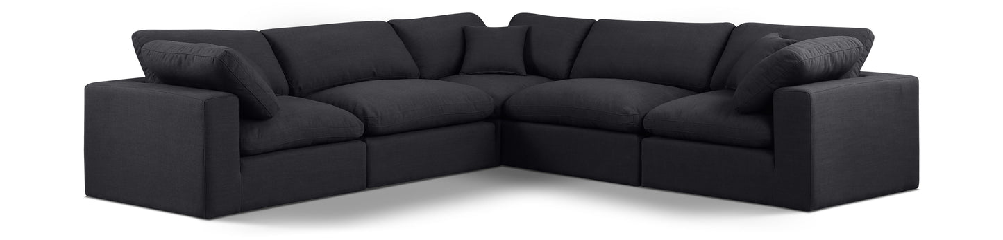 Comfy - 5 Piece Linen Modular Corner Sectional