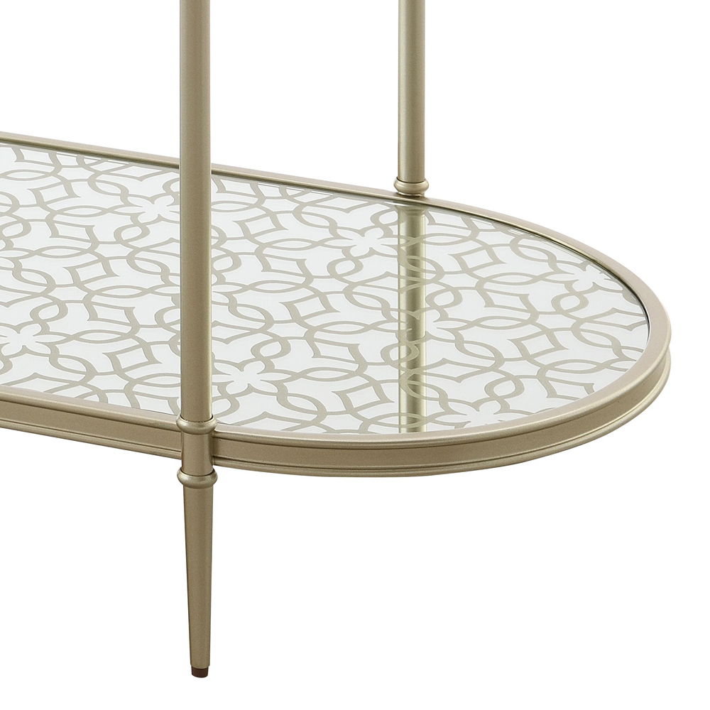 Zaba - Sofa Table - Glass Top & Champagne