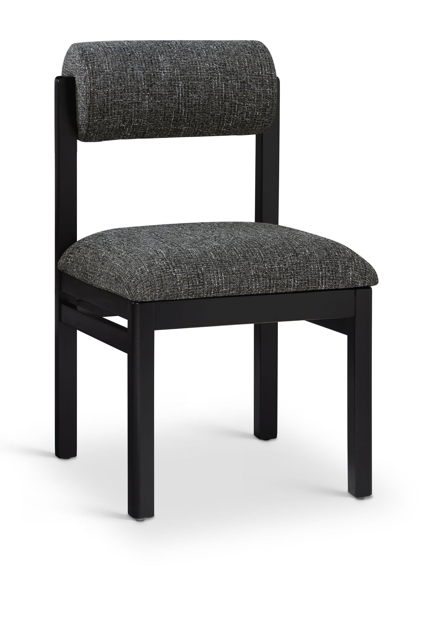 Roundhill - Fabric Dining Chair (Set of 2) - Black Frame