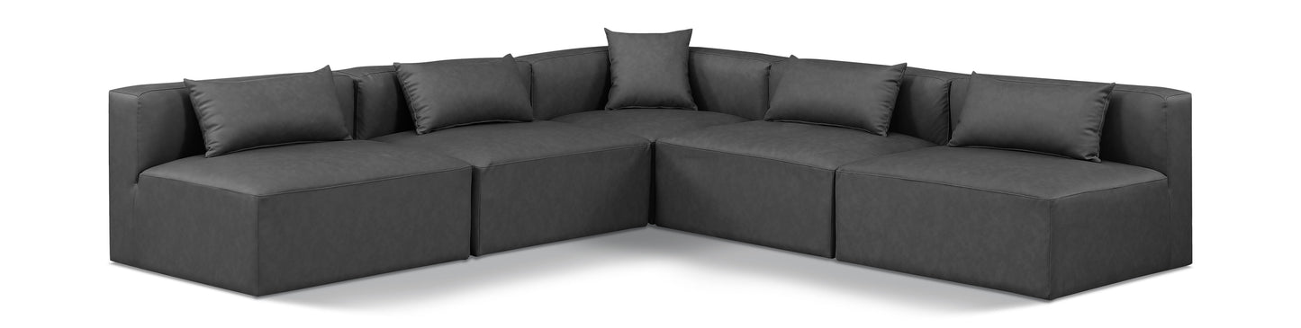 Cube - 5 Piece Modular Corner Armless Sectional