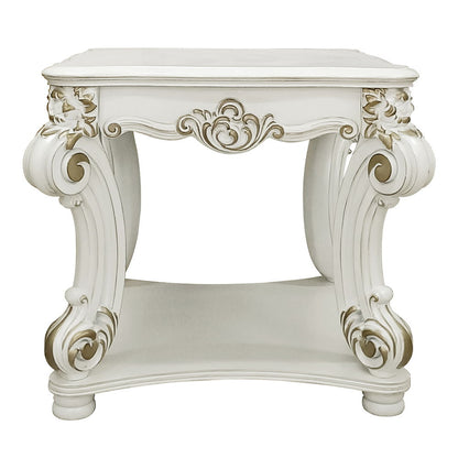 Vendome - 31" End Table - Antique Pearl