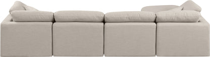 Indulge - Linen 5 Piece Modular Sectional With Chaise