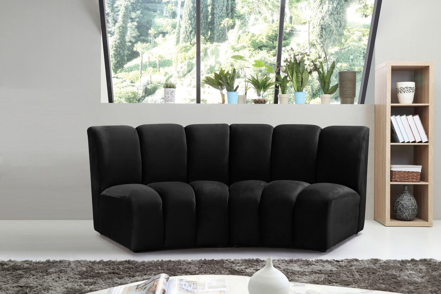 Infinity - 2 Piece Velvet Modular Sectional
