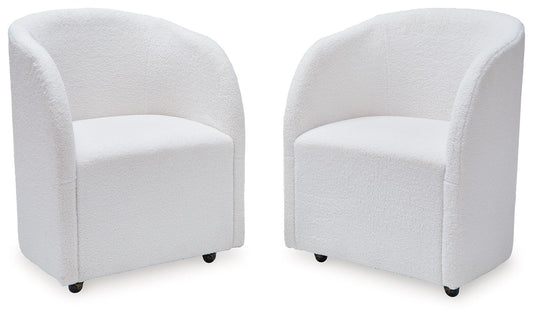 Rowanbeck - Dining Upholstered Arm Chair (Set of 2) - Ivory