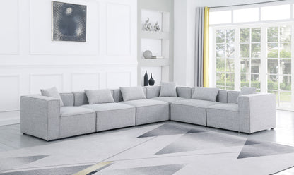 Cube - Linen 6 Piece Modular Corner Sectional