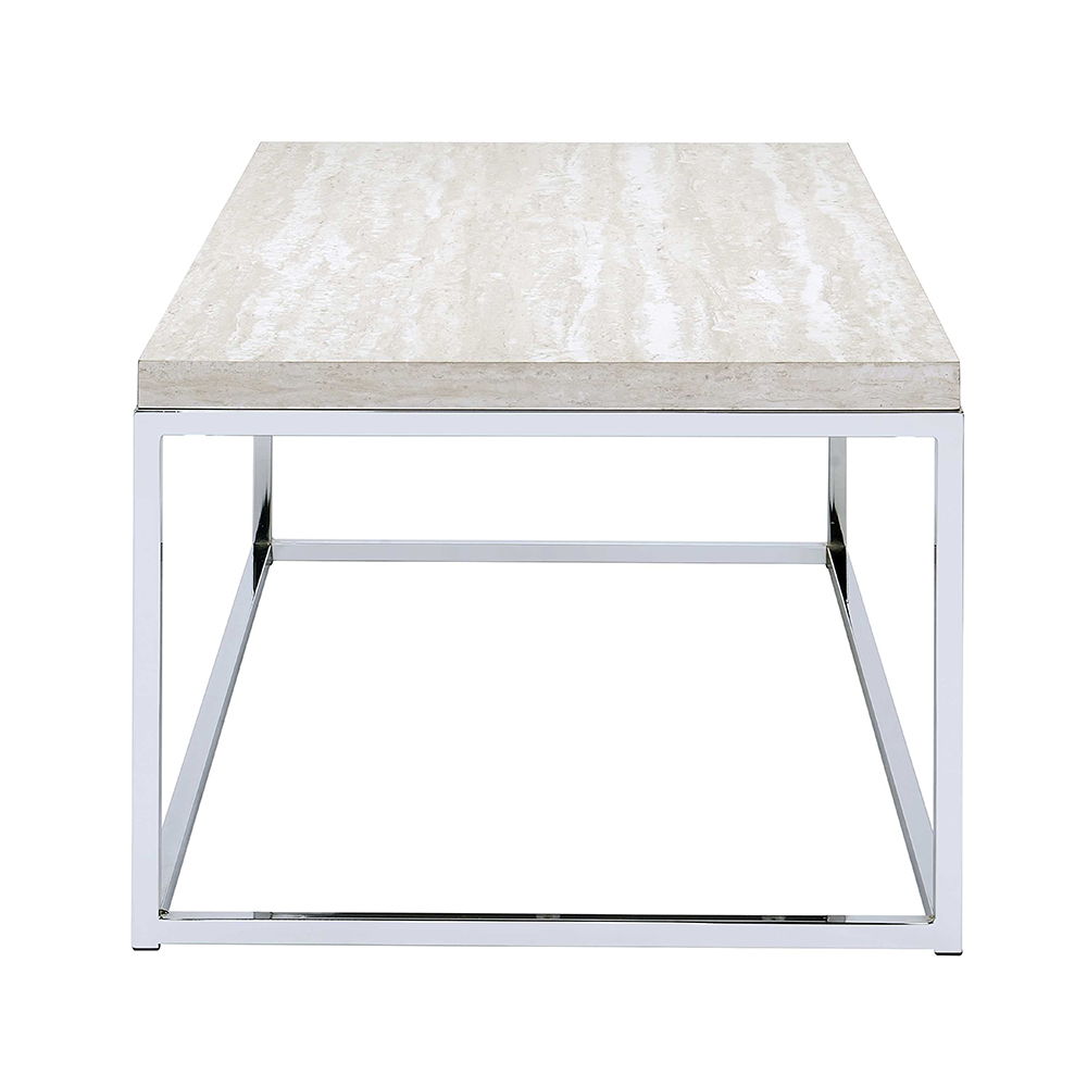Snyder - Coffee Table - Engineered Stone Top & Chrome