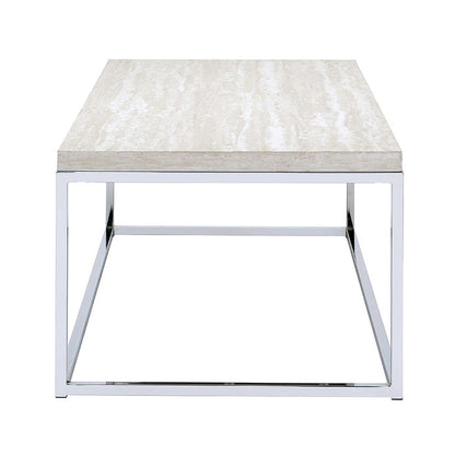 Snyder - Coffee Table - Engineered Stone Top & Chrome