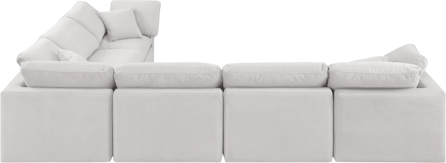 Indulge - Velvet 6 Piece Modular Corner Sectional