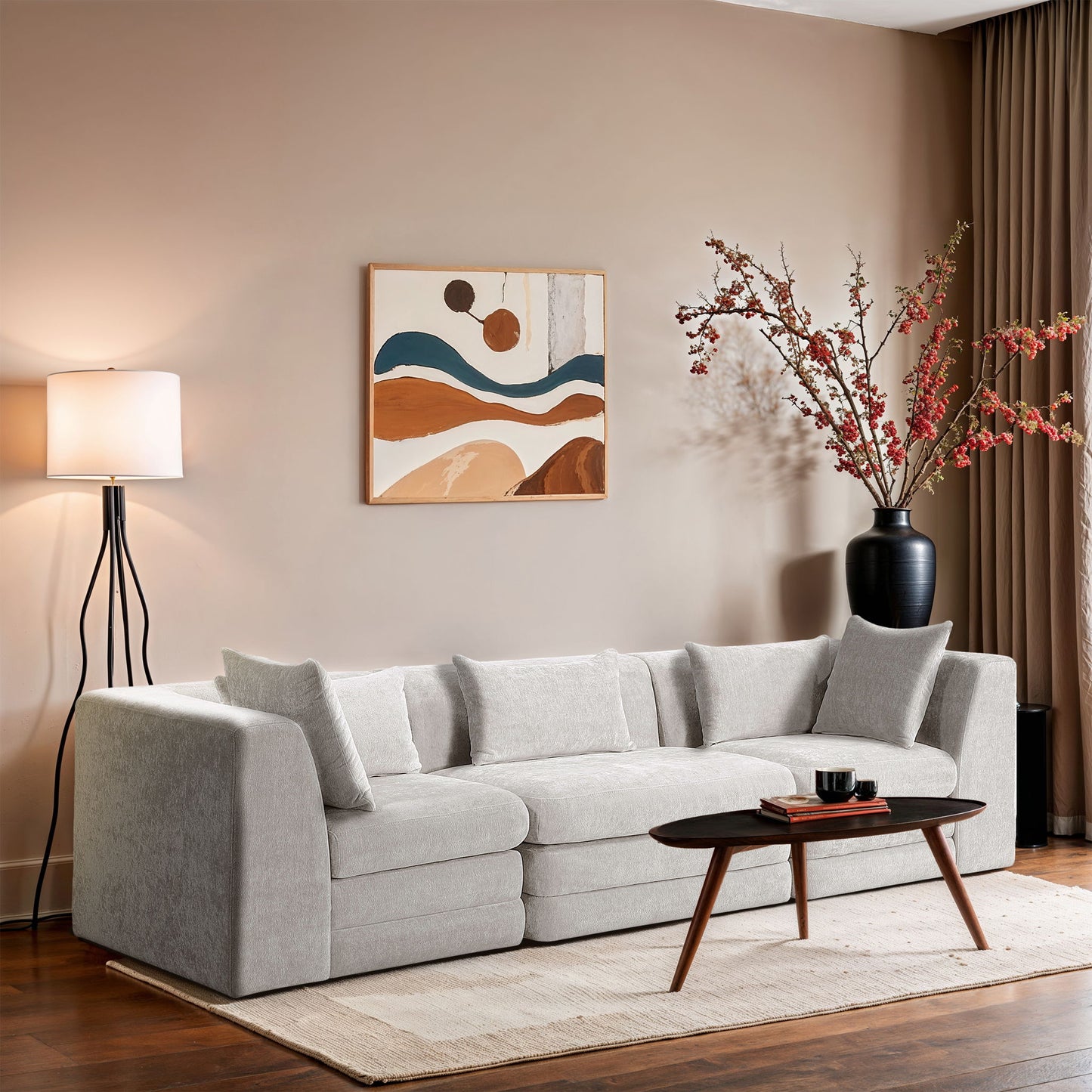 Stellar - 3 Piece 114" Upholstered Modular Sofa