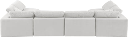 Comfy - 6 Piece Velvet Modular Armless Sectional