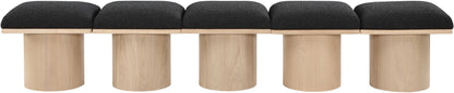 Pavilion - 5 Piece Modular Bench With Natural Base