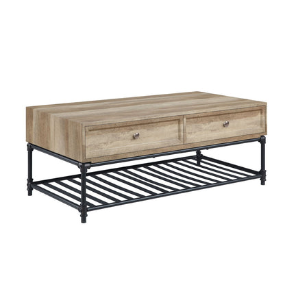 Brantley II - Coffee Table - Oak & Sandy Black