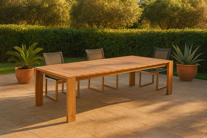 Tulum - Teak Outdoor Patio Dining Table - Natural