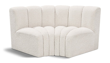 Arc - Boucle Fabric 2 Piece Modular Sofa
