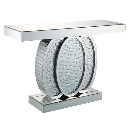 Nysa - 47"L Console Table - Mirrored & Faux Crystals