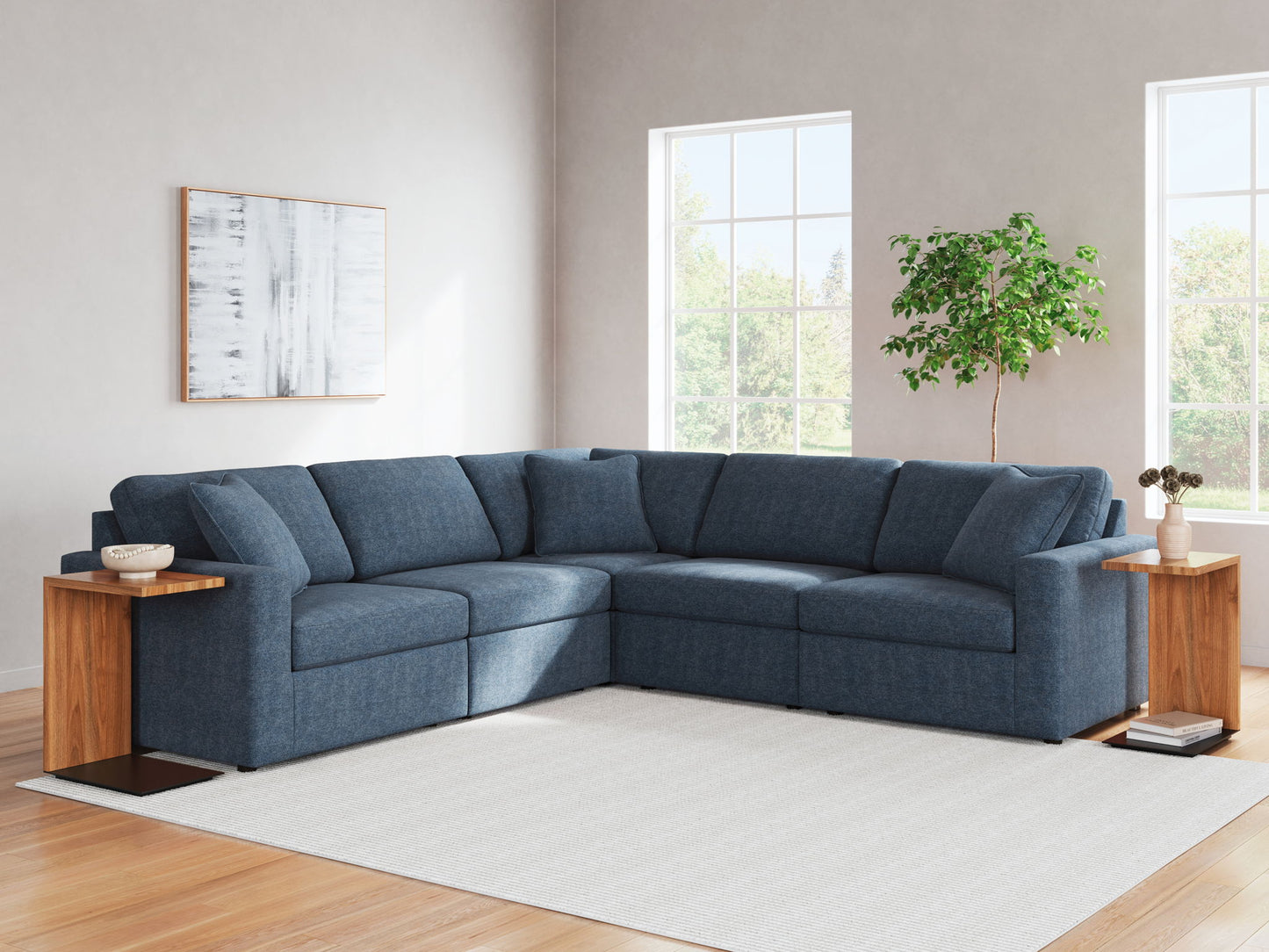 Modmax - 5-Piece Sectional - Fabric - Ink